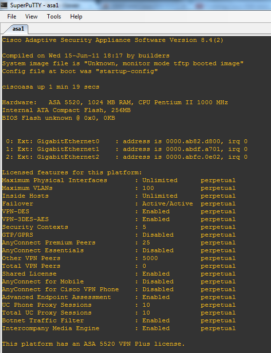 cisco asa 8.4 gns3 vmware